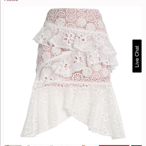Alexis white lace Nahara skirt XS - Picture 5 of 10